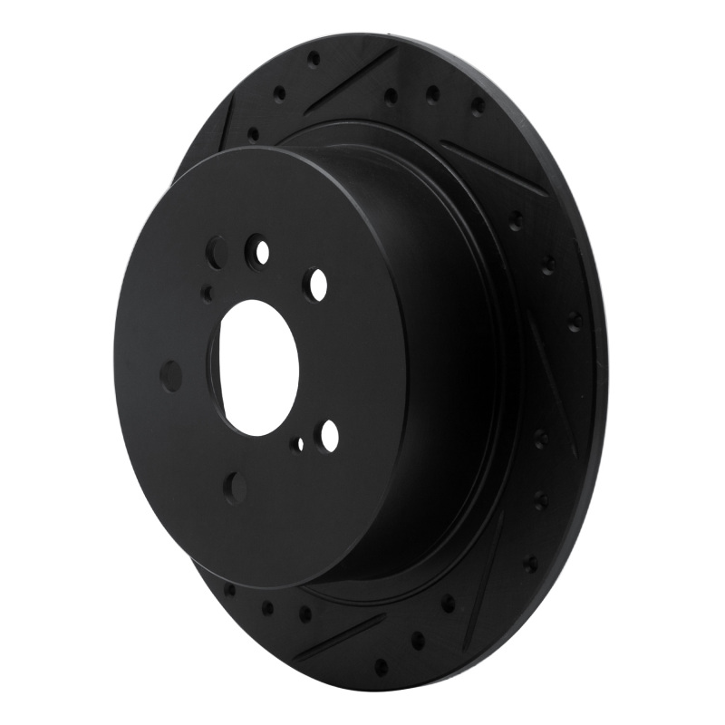 Toyota Highlander Brake Rotor (1) - Rear Left - R1 Concepts - Drill & Slot - Black - `08-`13